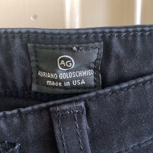 AG the Stevie Slim Straight black stretch Denim